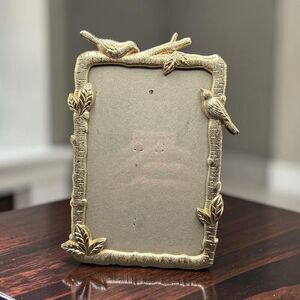 4 x 6 Bird Tree Branch Picture Frame Metal Design Tabletop or Wall Hanging